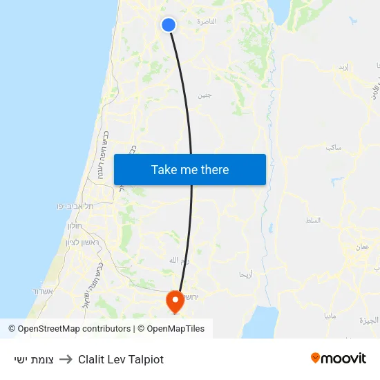 צומת ישי to Clalit Lev Talpiot map