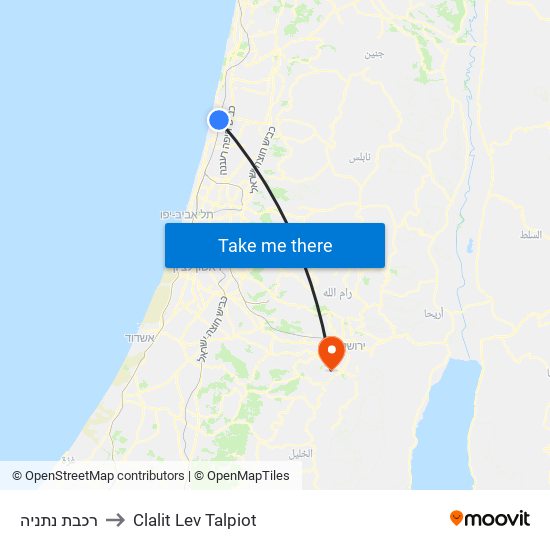 רכבת נתניה to Clalit Lev Talpiot map