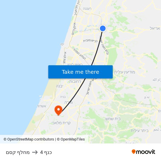 מחלף קסם to כנף 4 map