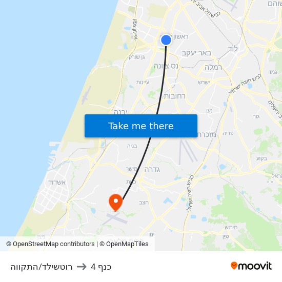 רוטשילד/התקווה to כנף 4 map