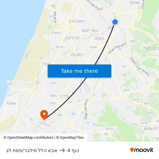 אבא הלל סילבר/פסח לב to כנף 4 map