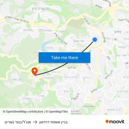 אנג'ל/כנפי נשרים to בניין אשפוז דוידסון map