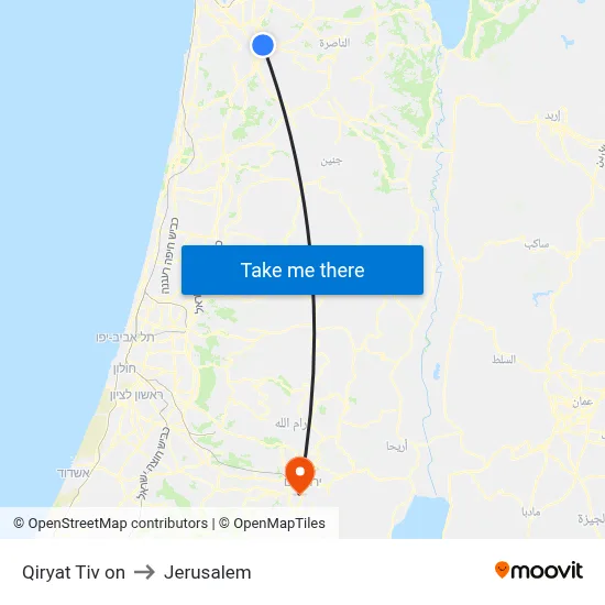 Qiryat Tiv on to Jerusalem map