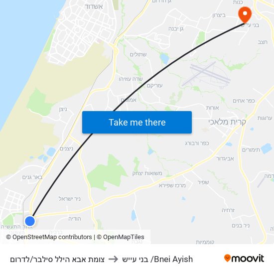 צומת אבא הילל סילבר/לדרום to בני עייש /Bnei Ayish map