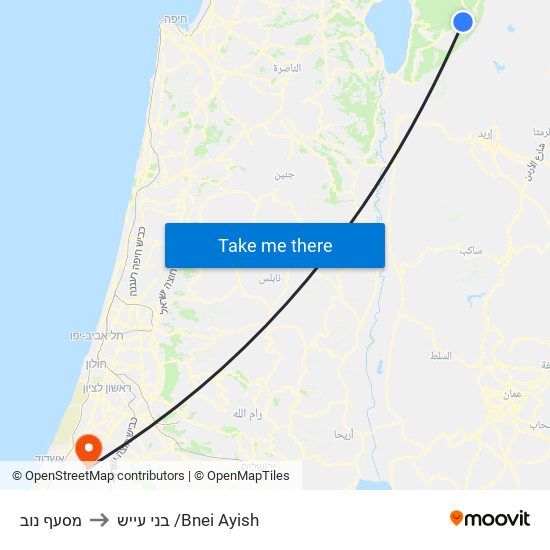 מסעף נוב to בני עייש /Bnei Ayish map