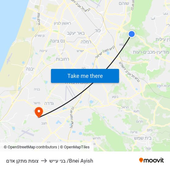 צומת מתקן אדם to בני עייש /Bnei Ayish map