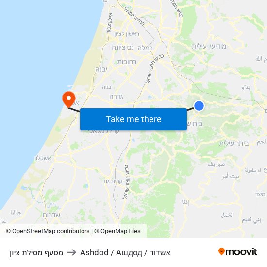 מסעף מסילת ציון to Ashdod / Ашдод / אשדוד map