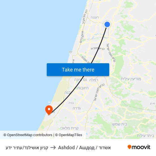 קניון אושילנד/עתיר ידע to Ashdod / Ашдод / אשדוד map