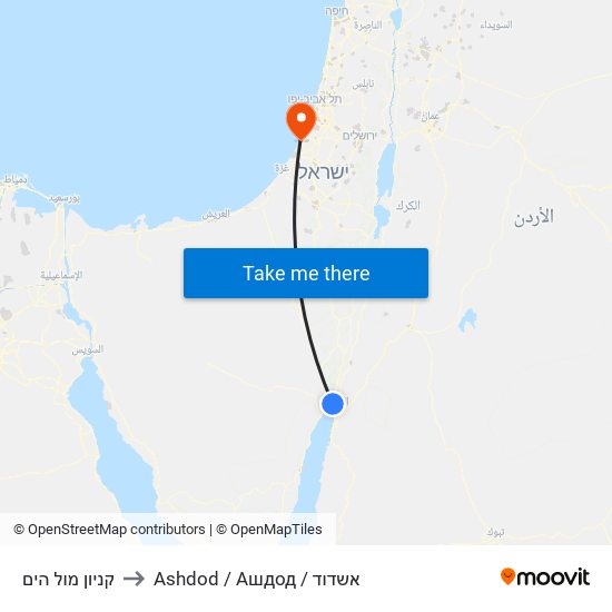 קניון מול הים to Ashdod / Ашдод / אשדוד map