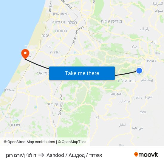 דולצ'ין/יורם רונן to Ashdod / Ашдод / אשדוד map