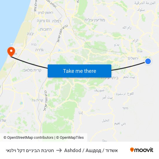 חטיבת הביניים דקל וילנאי to Ashdod / Ашдод / אשדוד map