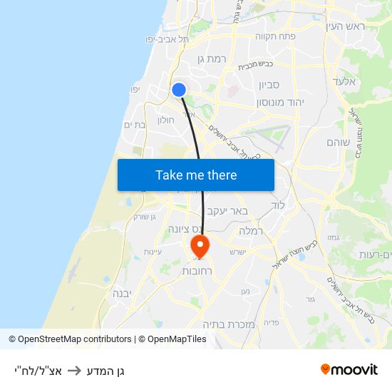 אצ''ל/לח''י to גן המדע map