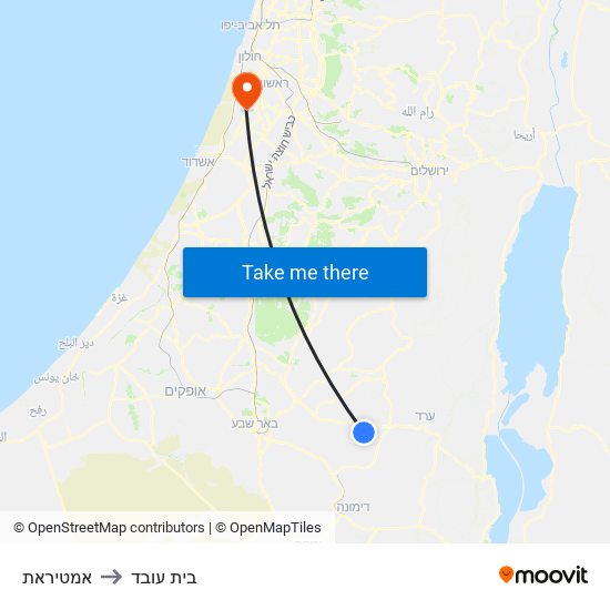 אמטיראת to בית עובד map