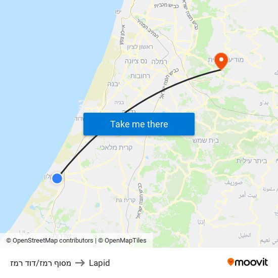 מסוף רמז/דוד רמז to Lapid map