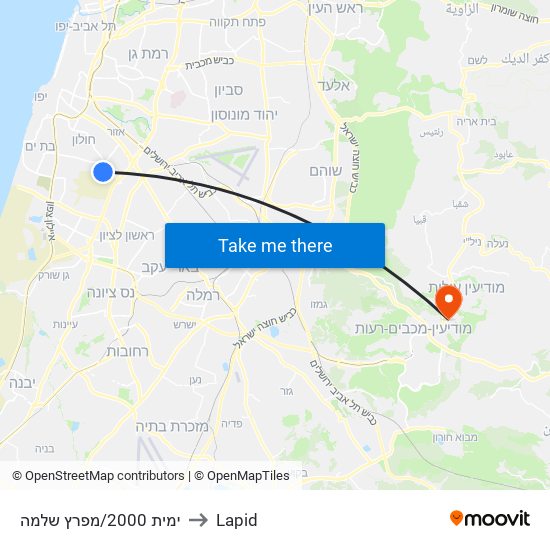 ימית 2000/מפרץ שלמה to Lapid map