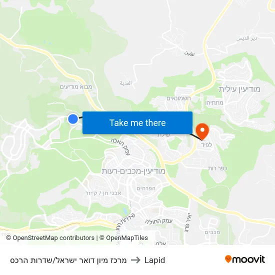 מרכז מיון דואר ישראל/שדרות הרכס to Lapid map