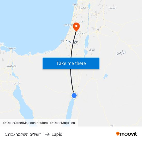 ירושלים השלמה/ברנע to Lapid map
