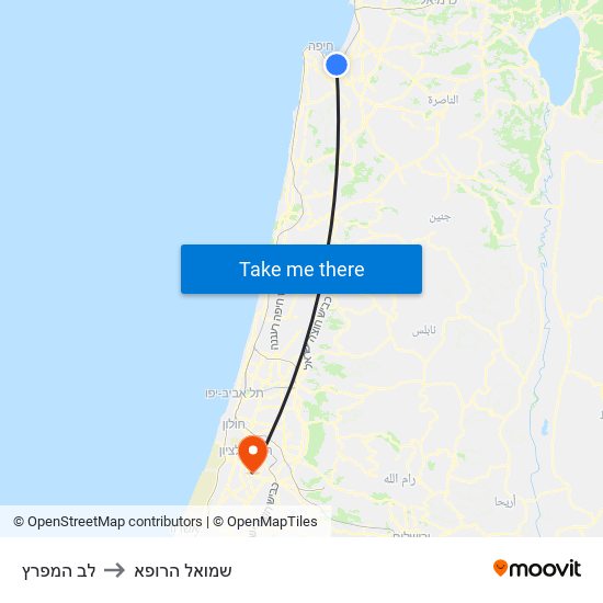 לב המפרץ to שמואל הרופא map