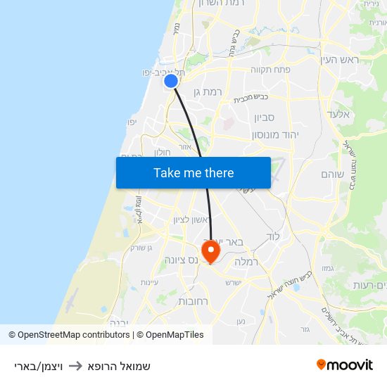 ויצמן/בארי to שמואל הרופא map