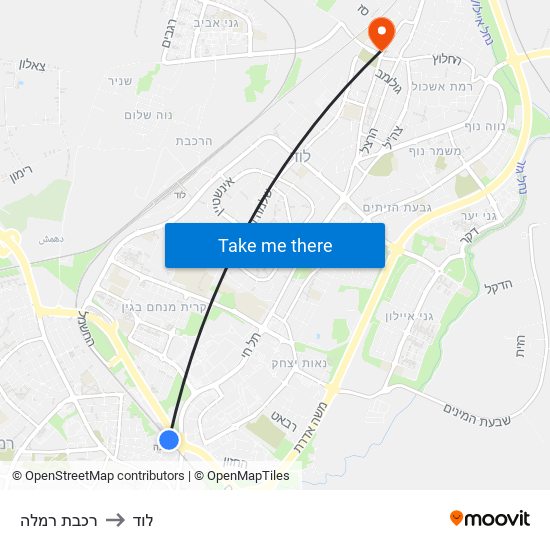 רכבת רמלה to לוד map