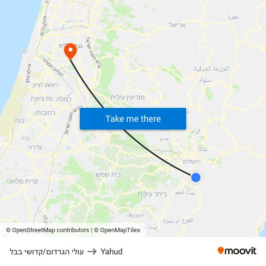 עולי הגרדום/קדושי בבל to Yahud map