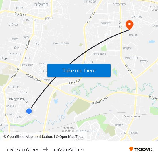 ראול ולנברג/הארד to בית חולים שלוותה map