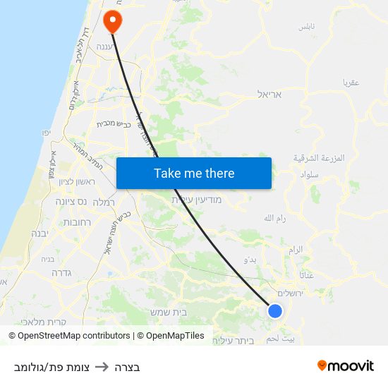 צומת פת/גולומב to בצרה map