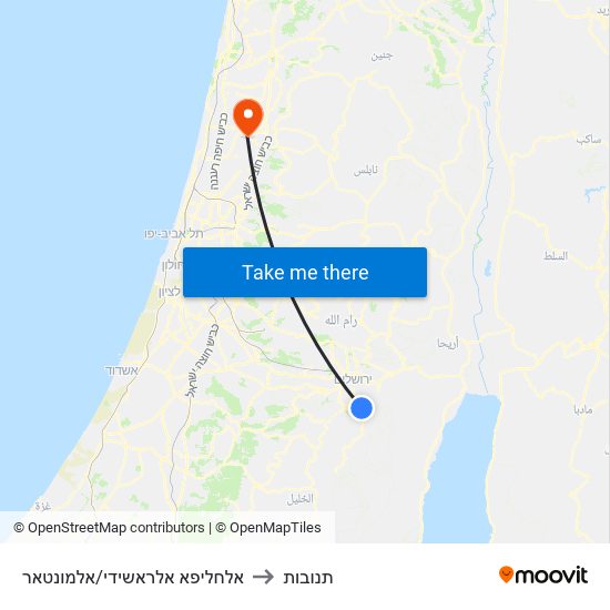 אלחליפא אלראשידי/אלמונטאר to תנובות map