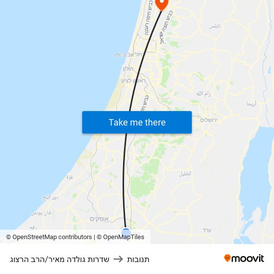 שדרות גולדה מאיר/הרב הרצוג to תנובות map