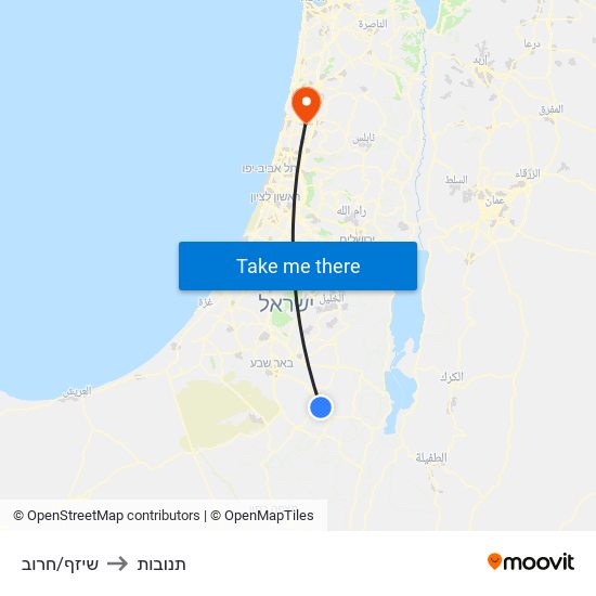 שיזף/חרוב to תנובות map