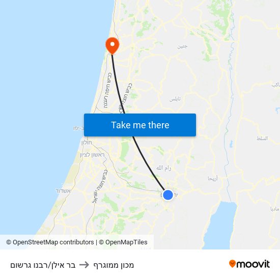 בר אילן/רבנו גרשום to מכון ממוגרף map