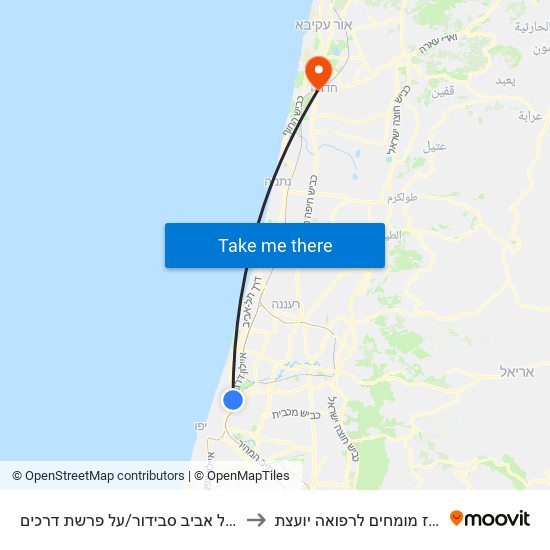 ת. רכבת תל אביב סבידור/על פרשת דרכים to דגני מרכז מומחים לרפואה יועצת map