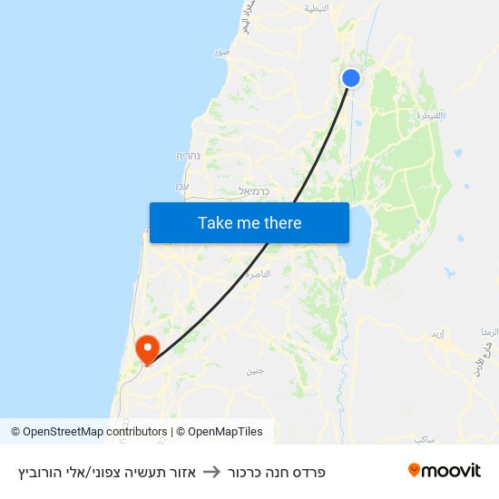 אזור תעשיה צפוני/אלי הורוביץ to פרדס חנה כרכור map