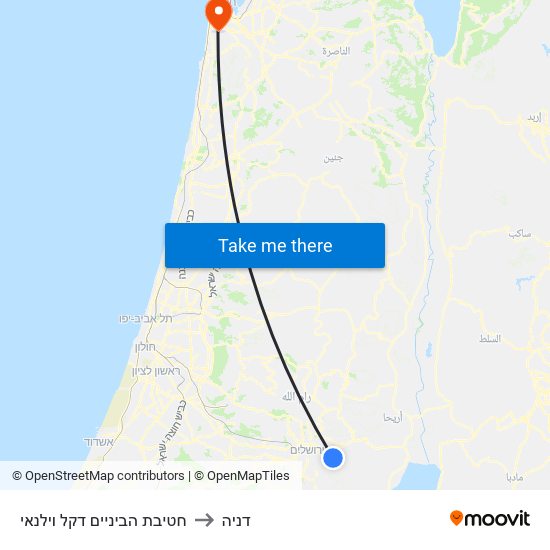 חטיבת הביניים דקל וילנאי to דניה map