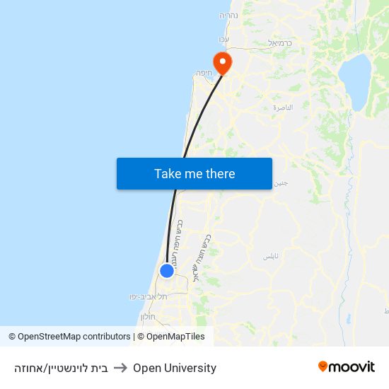 בית לוינשטיין/אחוזה to Open University map