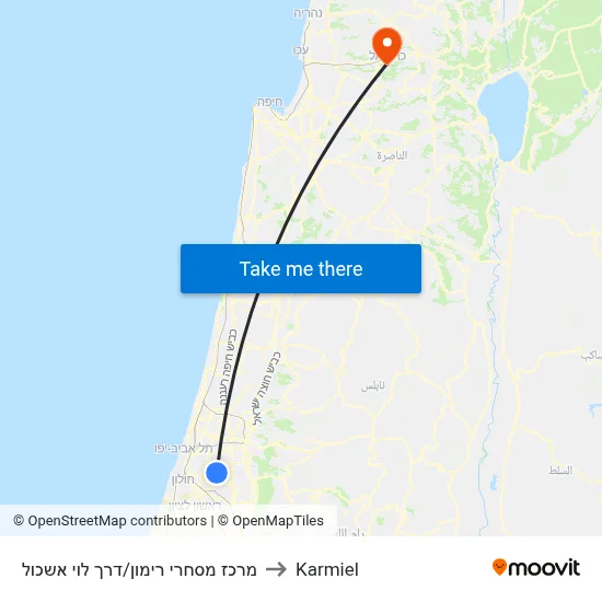 מרכז מסחרי רימון/דרך לוי אשכול to Karmiel map