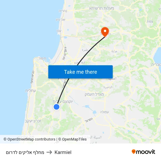 מחלף אליקים לדרום to Karmiel map