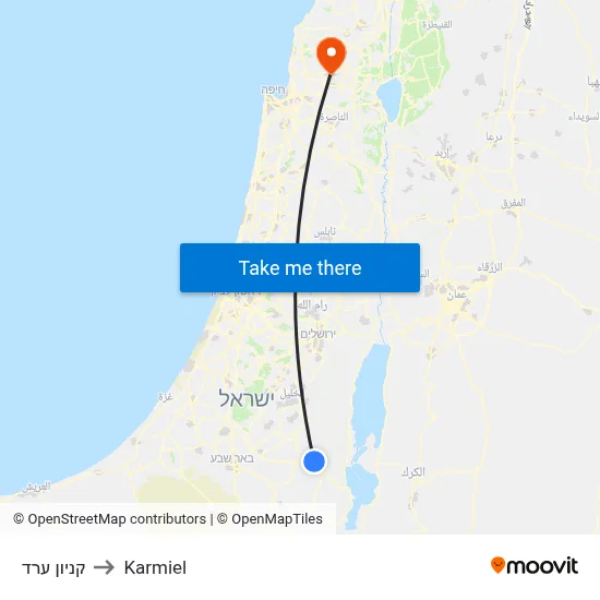 קניון ערד to Karmiel map