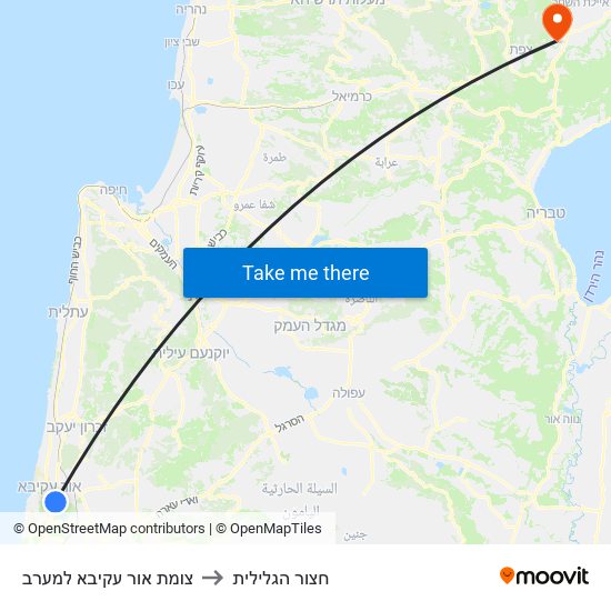 צומת אור עקיבא למערב to חצור הגלילית map