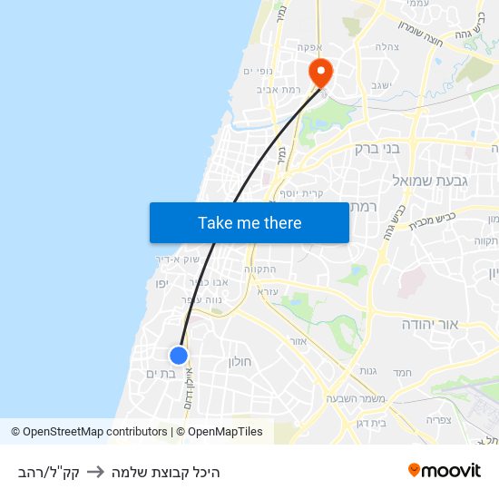 קק''ל/רהב to היכל קבוצת שלמה map