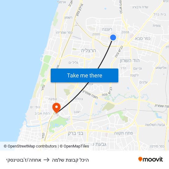 אחוזה/ז'בוטינסקי to היכל קבוצת שלמה map