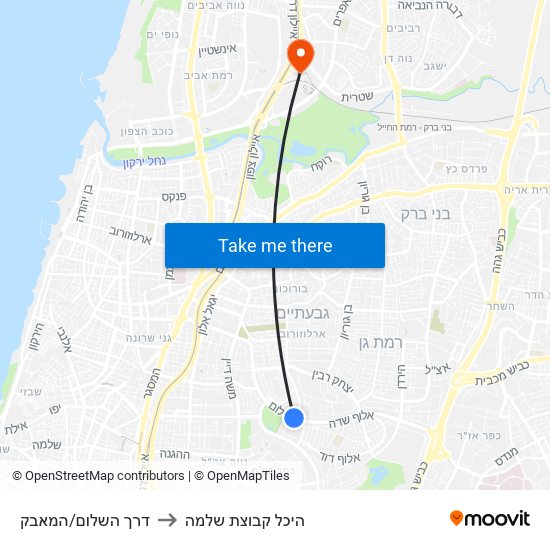 דרך השלום/המאבק to היכל קבוצת שלמה map