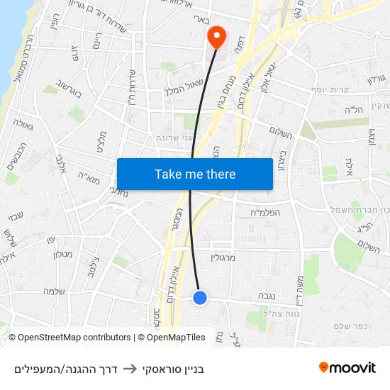 דרך ההגנה/המעפילים to בניין סוראסקי map