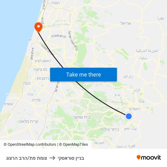 צומת פת/הרב הרצוג to בניין סוראסקי map