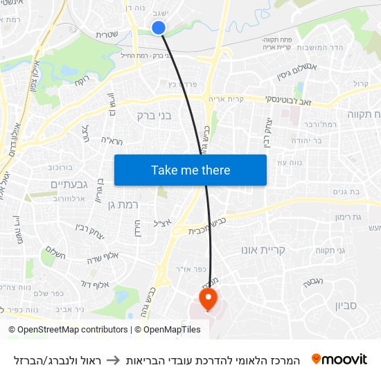 ראול ולנברג/הברזל to המרכז הלאומי להדרכת עובדי הבריאות map