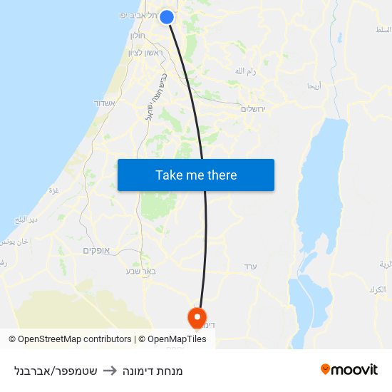 שטמפפר/אברבנל to מנחת דימונה map