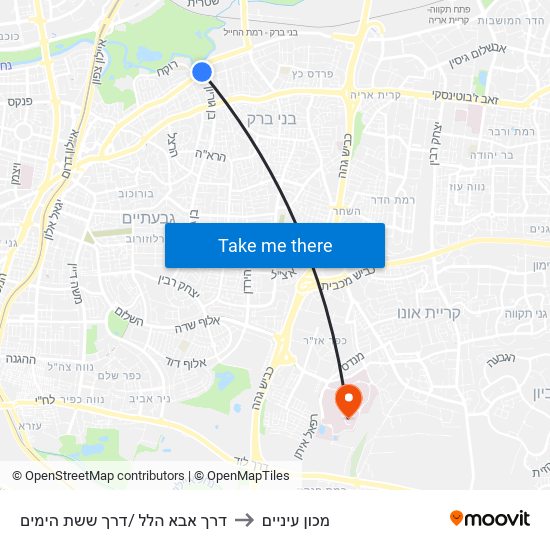 דרך אבא הלל /דרך ששת הימים to מכון עיניים map