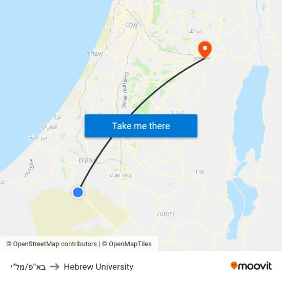 BAP/Mali to Hebrew University map