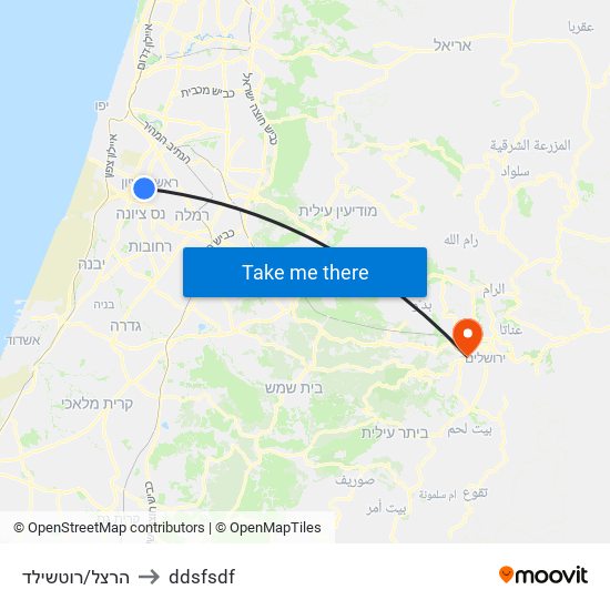 הרצל/רוטשילד to ddsfsdf map