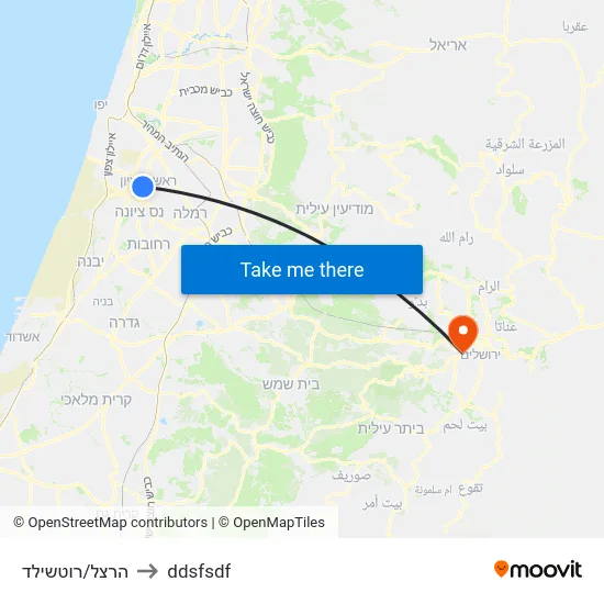 הרצל/רוטשילד to ddsfsdf map